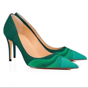 Green multi shade Pump Heels